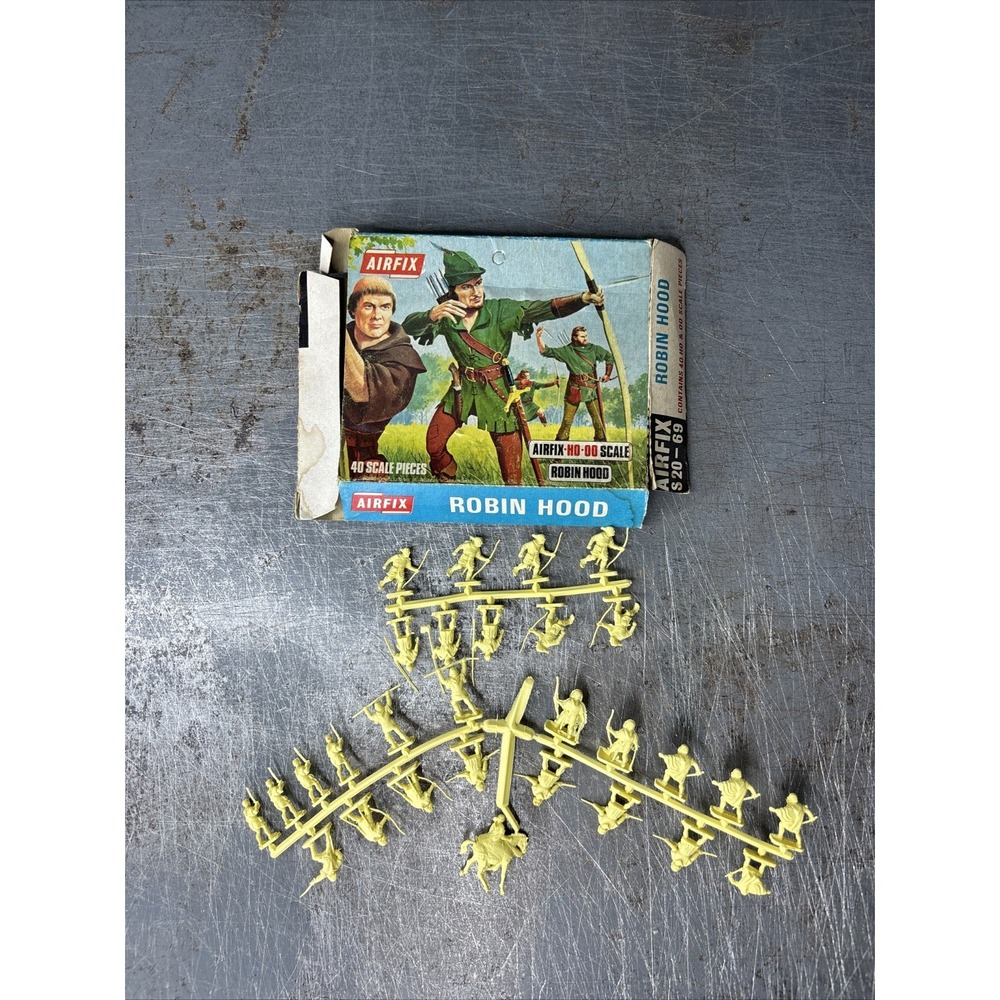 VTG Airfix S20-59 Robin Hood HO/OO Scale‎ Figures Model Kit 29pcs Incomplete